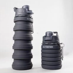 All Together Drinkfles - Opvouwbare Bidon - 500ml - Silicone - Donkergrijs