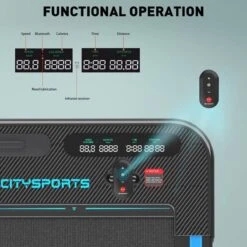 Merkloos CITYSPORTS Loopband, Elektrisch, Motor 440 W, Lcd-display En Calorieënteller, Geïntegreerde Bluetooth-luidspreker, Instelbare Snelheid, Ultradun En Stil, Voor Thuis/kantoor -Merkloos Winkel 1200x1200 4742