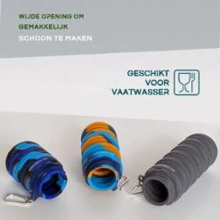 All Together Drinkfles - Opvouwbare Bidon - 500ml - Silicone - Donkergrijs -Merkloos Winkel 1200x1200 476