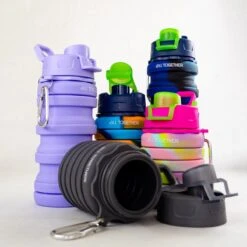 All Together Drinkfles - Opvouwbare Bidon - 500ml - Silicone - Donkergrijs -Merkloos Winkel 1200x1200 478