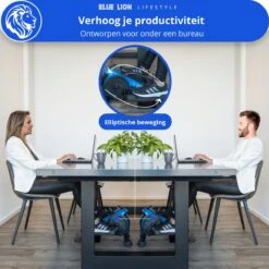 Blue Lion Stoelfiets - Mini Hometrainer - Bureaufiets - Deskbike Voor Onder Bureau - Stepper - Crosstrainer - Bluetooth -Merkloos Winkel 1200x1200 4787
