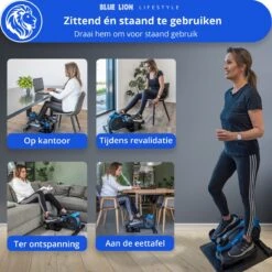 Blue Lion Stoelfiets - Mini Hometrainer - Bureaufiets - Deskbike Voor Onder Bureau - Stepper - Crosstrainer - Bluetooth -Merkloos Winkel 1200x1200 4788
