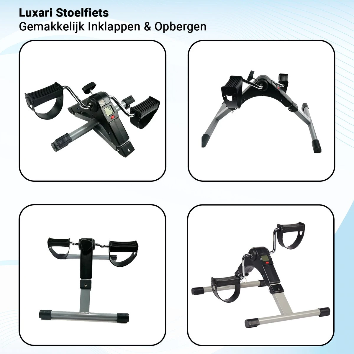 Luxari Stoelfiets - Inclusief Computer - Bureaufiets - Hometrainer - Deskbike - Beentrainer – Pedaaltrainer - Fietstrainer - Bewegingstrainer - Mini Hometrainer 8 Luxari Stoelfiets - Inclusief Computer - Bureaufiets - Hometrainer - Deskbike - Beentrainer – Pedaaltrainer - Fietstrainer - Bewegingstrainer - Mini Hometrainer - Afbeelding 6