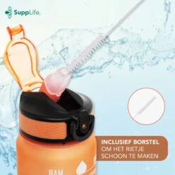 Supplife Bidon - 1 Liter - Met Rietje - BPA Vrij - Oranje Cyaan - Inclusief Schoonmaakborstel 15 Supplife Bidon - 1 Liter - Met Rietje - BPA Vrij - Oranje Cyaan - Inclusief Schoonmaakborstel -Merkloos Winkel 1200x1200 482