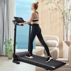 YJZQ Opvouwbare Loopband Voor Thuis - 1.5HP Elektrisch Gemotoriseerde Loopband Running Exercise Machine Met LCD-scherm -1-12KM / H - 12 Programma's Met Telefoonhouder Voor Home Gym Fitness Workout Jogging Walking-Black -Merkloos Winkel 1200x1200 4825