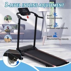 YJZQ Opvouwbare Loopband Voor Thuis - 1.5HP Elektrisch Gemotoriseerde Loopband Running Exercise Machine Met LCD-scherm -1-12KM / H - 12 Programma's Met Telefoonhouder Voor Home Gym Fitness Workout Jogging Walking-Black -Merkloos Winkel 1200x1200 4828