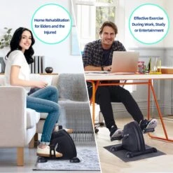 Uten - Mini Bureaufiets - Stoelfiets - Met Computer Deskbike - Bewegingstrainer Met Verstelbare Weerstand - Met LCD Display Inclusief Anti-Slipmat Mini Hometrainer - (6 Functies - Zwart) -Merkloos Winkel 1200x1200 4851