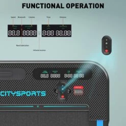 Merkloos CITYSPORTS Loopband, Elektrisch, Motor 440 W, Lcd-display En Calorieënteller, Geïntegreerde Bluetooth-luidspreker, Instelbare Snelheid, Ultradun En Stil, Voor Thuis/kantoor -Merkloos Winkel 1200x1200 4899