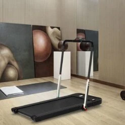 Merkloos Wandelband- Loopband Inklapbaar Met App- Walking Pad Extra Compact- Loopband Bureau-Zwart