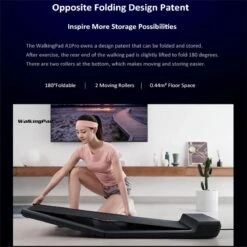 WalkingPad A1 PRO 746W Inklapbaar Elektrisch Loopband Fitness Walking Pad-0.5~6km/h -Automatische Snelheidsregeling Workout App-met LED Scherm/Afstandsbediening/Wiel-voor Thuis En Kantoor -Merkloos Winkel 1200x1200 4924