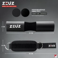 ZEUZ® Barbell Pad & 2 Stuks Enkelband Straps Fitness Set – Ankle Cuff Strap & Nekbeschermer – Zwart 23 ZEUZ® Barbell Pad & 2 Stuks Enkelband Straps Fitness Set – Ankle Cuff Strap & Nekbeschermer – Zwart -Merkloos Winkel 1200x1200 4966