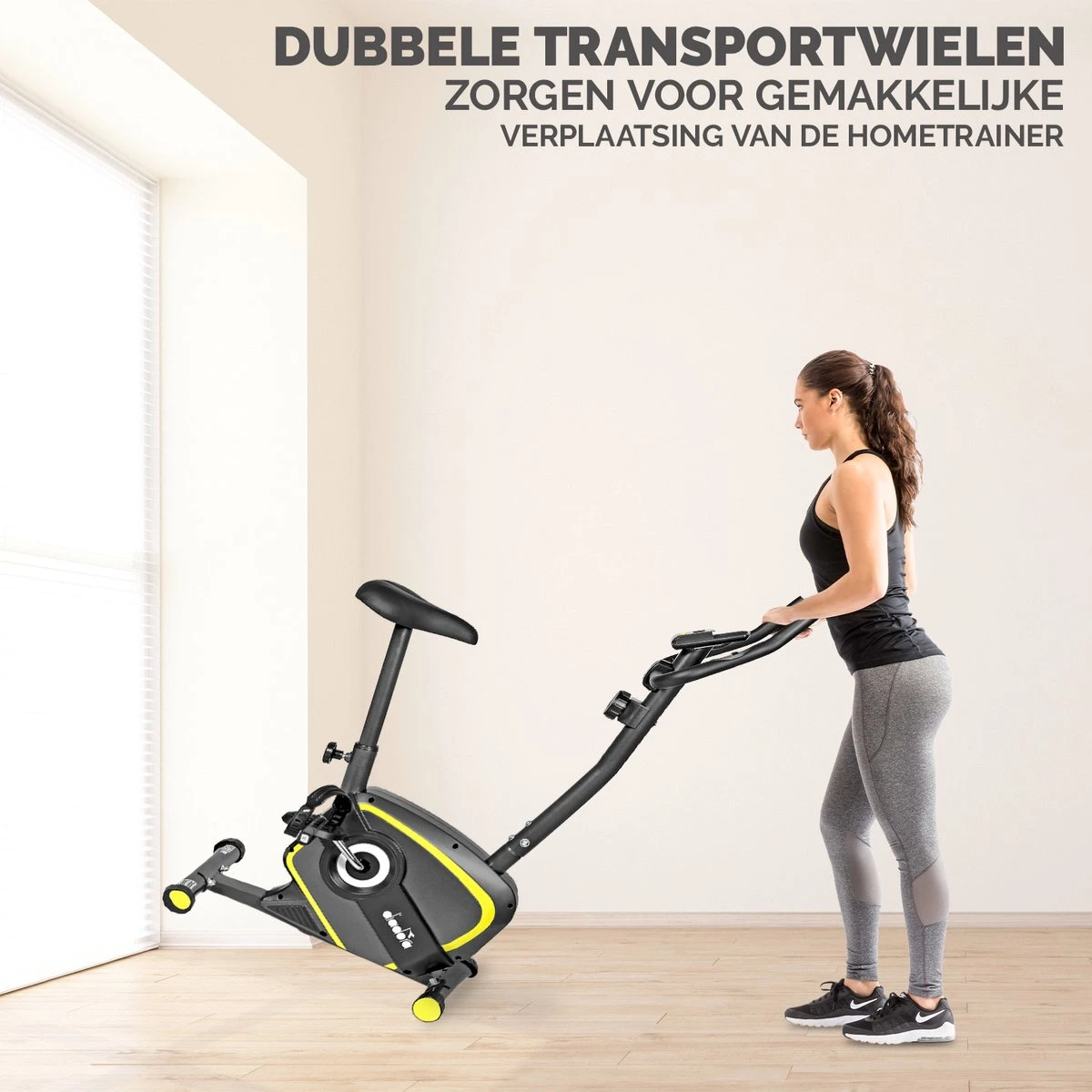 Hometrainer Fitness Fiets Met Verstelbaar Zadel En Hartslagsensor 5 Hometrainer Fitness Fiets Met Verstelbaar Zadel En Hartslagsensor - Afbeelding 3