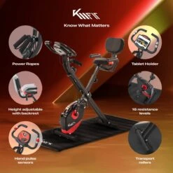 KM-Fit Hometrainer, Fitnessfiets, Opvouwbare Fitnessfiets, Tot 100kg -Merkloos Winkel 1200x1200 5009