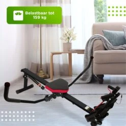 MaxedMore Roeitrainer - Fitness Roeimachine - Roeiapparaat Met Weerstand - Fitness Apparaten Voor Thuis - Hometrainer - 12 Weerstanden - Inklapbaar - Zwart -Merkloos Winkel 1200x1200 5082
