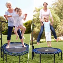 FOXSPORT Hoogwaardige Fitness Trampoline Met Handvat - Opvouwbare Trampoline - Volwassene Of Kindertrampoline Tot 120 Kg - Inclusief Handgrip - Sport Trampoline -Merkloos Winkel 1200x1200 5101