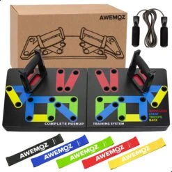 AWEMOZ Push Up Bord XL - 24 Oefeningen - Opdruksteunen - Push Up Bars - Opdrukken - Push Up Grips - Krachttraining - Board - Springtouw - Resistance Band -Merkloos Winkel 1200x1200 5147