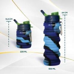 All Together Drinkfles - Opvouwbare Bidon - 500ml - Silicone - Blauw Zwart 18 All Together Drinkfles - Opvouwbare Bidon - 500ml - Silicone - Blauw Zwart -Merkloos Winkel 1200x1200 515