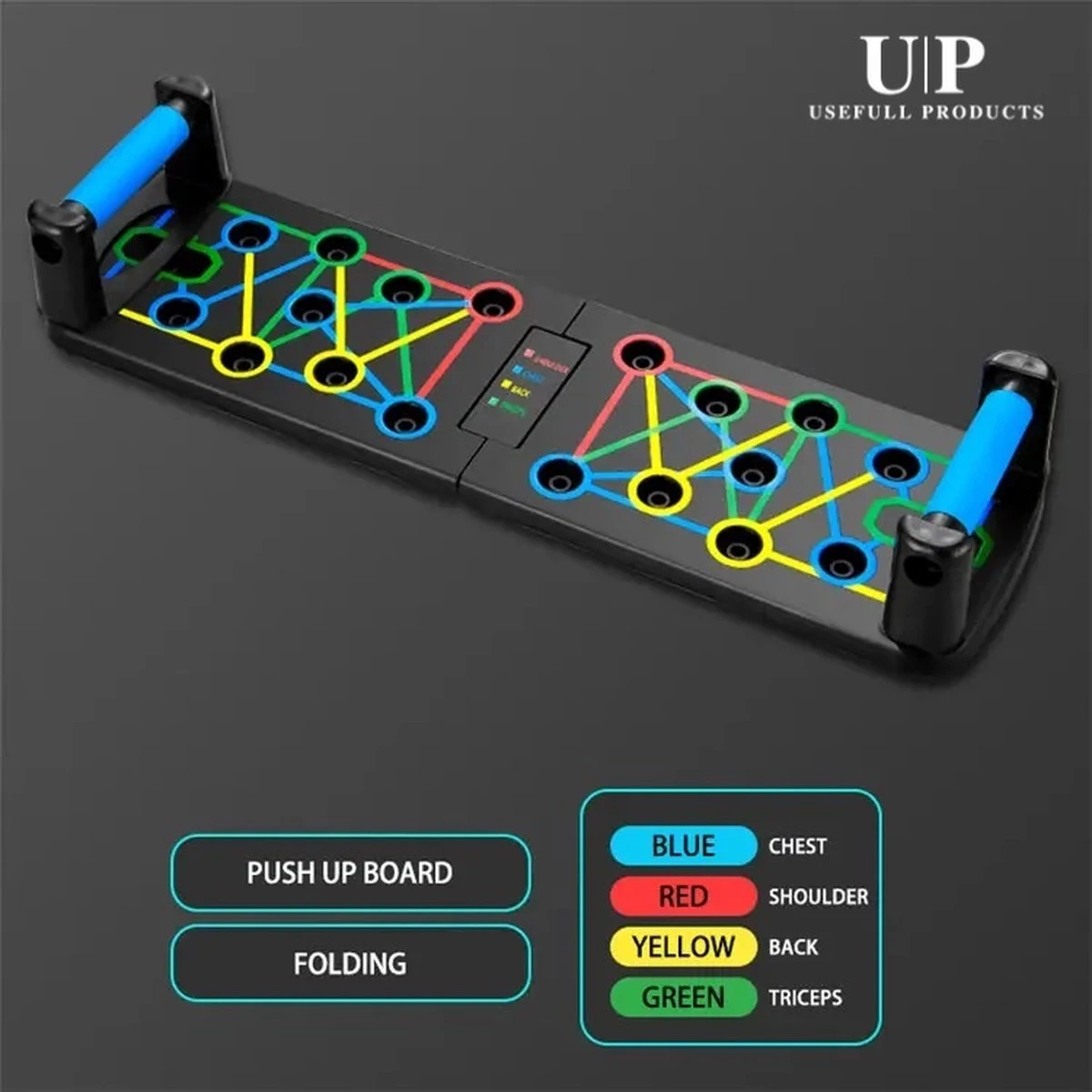 UsefullProducts Push Up Bord - Opdruksteunen - 9 In 1 - Push Up Board - Fitness - Kracht Training - Home Workout 3 UsefullProducts Push Up Bord - Opdruksteunen - 9 In 1 - Push Up Board - Fitness - Kracht Training - Home Workout