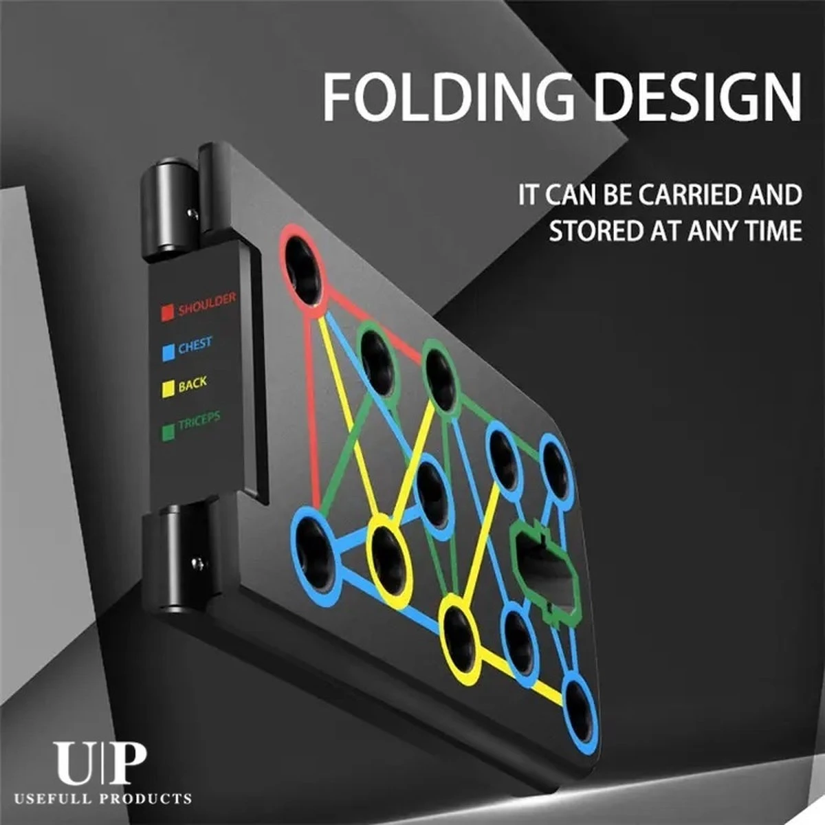 UsefullProducts Push Up Bord - Opdruksteunen - 9 In 1 - Push Up Board - Fitness - Kracht Training - Home Workout 5 UsefullProducts Push Up Bord - Opdruksteunen - 9 In 1 - Push Up Board - Fitness - Kracht Training - Home Workout - Afbeelding 3