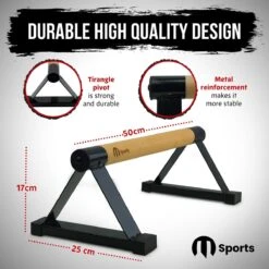 M Sports Parallettes Houten Opdrukset Dip Bars Turnen Gynmnastiek Fitness Wrist Straps -Merkloos Winkel 1200x1200 5158