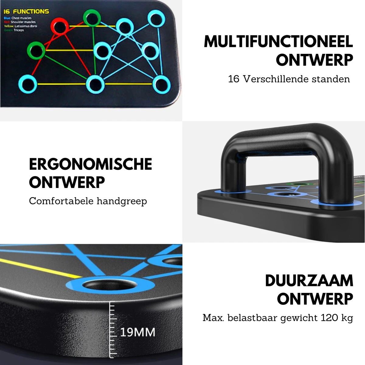 U Fit One® Push Up Bord - Push Up Bars - Push Up Grips - Opdruksteunen - Push Up Bar - Opdruk Bord - Opdruk Steunen - Opdrukken - Fitness - Crossfit - Ufitone 4 U Fit One® Push Up Bord - Push Up Bars - Push Up Grips - Opdruksteunen - Push Up Bar - Opdruk Bord - Opdruk Steunen - Opdrukken - Fitness - Crossfit - Ufitone - Afbeelding 2