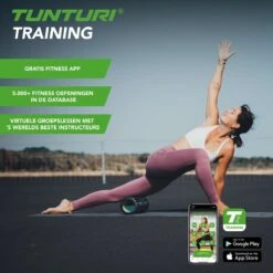 Tunturi Yoga Grid Foam Roller - Foam Roller The Grid - Foamroller - Fitness Roller - 33cm - Zwart - Incl. Gratis Fitness App -Merkloos Winkel 1200x1200 523