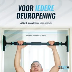 Pull Up Bar - Met Smartlock & Comfort Foam - Tot 200KG - 70 Tot 95 Cm - Optrekstang Voor In Deur - Krachttraining - Oozze -Merkloos Winkel 1200x1200 5425