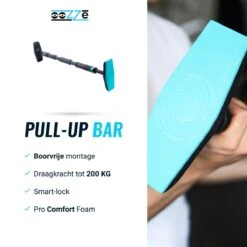 Pull Up Bar - Met Smartlock & Comfort Foam - Tot 200KG - 70 Tot 95 Cm - Optrekstang Voor In Deur - Krachttraining - Oozze -Merkloos Winkel 1200x1200 5427