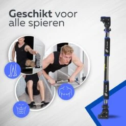 Pull Up Bar Incl. Handschoenen - Verstelbaar In Lengte 72-100cm - Optrekstang Deur - 200kg Belastbaar - Optrekstang Fitness - Blauw -Merkloos Winkel 1200x1200 5472