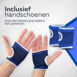 Pull Up Bar Incl. Handschoenen - Verstelbaar In Lengte 72-100cm - Optrekstang Deur - 200kg Belastbaar - Optrekstang Fitness - Blauw -Merkloos Winkel 1200x1200 5476
