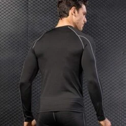 Merkloos Compressieshirt Voor Heren - Thermisch - Thermoshirt - Lange Mouwen - Fitness - Sportshirt - Hardloopshirt - Longsleeve Compressie Shirt - Maat XL - 2 Stuks 1 + 1 Gratis - Zwart En Navy -Merkloos Winkel 1200x1200 548