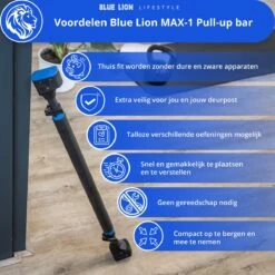 Blue Lion Max-1 Pull-up Bar - Optrekstang Voor In Deuropening - Fitness Thuis - Krachttraining - Mobiliteit - Spiergroei -Merkloos Winkel 1200x1200 5481