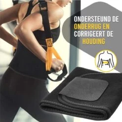 Sweat Athlete - Zweetband Buik - Waist Trainer - Afvallen - Afslankband - Afvalband - Sauna Band - Sweat Belt - Waist Shaper - Buikband Afvallen - Man/Vrouw - Zwart - L - 116 Cm -Merkloos Winkel 1200x1200 5497