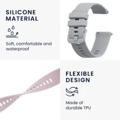 Kwmobile 2x Armband Voor Garmin Venu Sq Music / Sq - Bandjes Voor Fitnesstracker In Grijs / Oudroze -Merkloos Winkel 1200x1200 5543