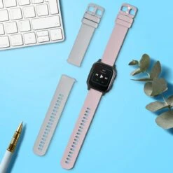 Kwmobile 2x Armband Voor Garmin Venu Sq Music / Sq - Bandjes Voor Fitnesstracker In Grijs / Oudroze -Merkloos Winkel 1200x1200 5545