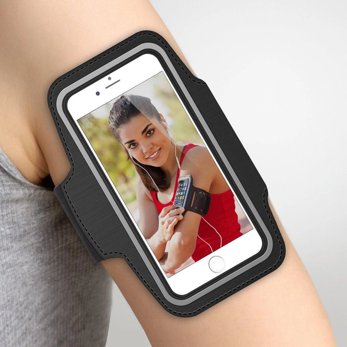 MMOBIEL Hardloop Armband Universeel Zwart - Geschikt Voor Apple IPhone, Samsung, Xiaomi, Huawei, Oppo Etc - Sportarmband - Hardlooparmband - Smartphone Houder - Sportband - Telefoon Houder - Verstelbaar 8 MMOBIEL Hardloop Armband Universeel Zwart - Geschikt Voor Apple IPhone, Samsung, Xiaomi, Huawei, Oppo Etc - Sportarmband - Hardlooparmband - Smartphone Houder - Sportband - Telefoon Houder - Verstelbaar - Afbeelding 6