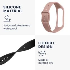 Kwmobile 2x Armband Voor Samsung Galaxy Fit 2 - Bandjes Voor Fitnesstracker In Zwart / Oudroze -Merkloos Winkel 1200x1200 5571