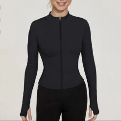 Merkloos Sportjas - Sportjack - Sportvest - Trainingsjas - Trainingsjacket - Trainingsvest - BBL Jacket - Afslankend - Getailleerd- Met Rits - Slim Fit - Zwart - S/M -Merkloos Winkel 1200x1200 5576