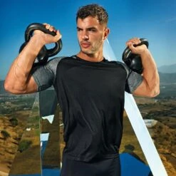 Merkloos Fitness Kleding Heren - Fitness T-shirt Heren - Sport T-shirt Heren - Sportkleding Heren - Sport T-shirt - Mannen - Trainen - Cardio - Hardloop Shirt Heren - Hardloop Kleding -