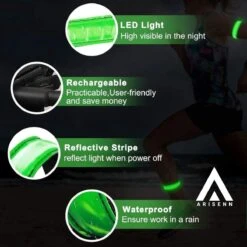 Arisenn® OPLAADBAAR LED LIGHTNING BAND GROEN|3 Standen | Reflecterende Hardloop Verlichting - Hardloop | Running Safety Led Light/ Reflecterende Armband Led/ Veiligheidsverlichting/ Hardloop Verlichting/ USB OPLAADBAAR / Sportarmbanden -Merkloos Winkel 1200x1200 5606