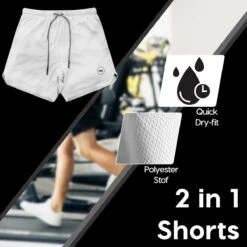 MW® Sportbroek Heren - Fitnessbroek - Sportkleding - 2 In 1 Shorts - Hardloopbroek (Grijs - M) 17 MW® Sportbroek Heren - Fitnessbroek - Sportkleding - 2 In 1 Shorts - Hardloopbroek (Grijs - M) -Merkloos Winkel 1200x1200 5631