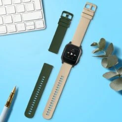 Kwmobile 2x Armband Voor Garmin Venu Sq Music / Sq - Bandjes Voor Fitnesstracker In Donkergroen / Beige -Merkloos Winkel 1200x1200 5658