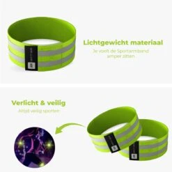 Geel - Sportarmband Reflecterend - Hardloopband Verlichting (licht Reflectie) - Hardloop Verlichting Veiligheidsband - JGR Safety Gear -Merkloos Winkel 1200x1200 5665