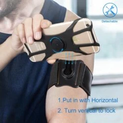 Sport-WILP Hardloop Telefoonhouder - Polsband - Armband - Hardloop Armband Telefoon - 360° Draaibaar - Hardlopen - Heel Stevig - Hardloopband - Zwart - Elke Smartphone - Alle Telefoons -Merkloos Winkel 1200x1200 5676