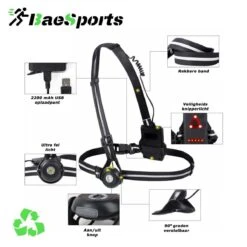 BaeSports Hardloop Verlichting + Gratis Led Armband - Hardloopvest - Veiligheidsvest - Belichting - Reflectievest Met Maar Liefst 500 LUMEN! -Merkloos Winkel 1200x1200 5692