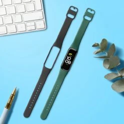 Kwmobile 2x Armband Voor Samsung Galaxy Fit 2 - Bandjes Voor Fitnesstracker In Zwart / Donkergroen -Merkloos Winkel 1200x1200 5717