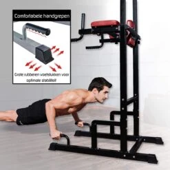 Pull Up Station - Train Diverse Spiergroepen Thuis Met Een Krachtstation - Power Tower - Pull Up Rack - Pull Up Bar - Zwart -Merkloos Winkel 1200x1200 5802