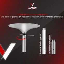 Venom Sports® XPOLE – Verstelbare Danspaal – Dance Pole – 275 Cm Hoog – 2 Standen – Silicone Pad – Zilver -Merkloos Winkel 1200x1200 5811