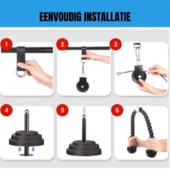 W&Z® Home Fitness Kabelsysteem 19-delig Set -Krachtstation Thuis Sporten Met Triceps Touw - Krachttraining - Lat Pulley -Merkloos Winkel 1200x1200 5849