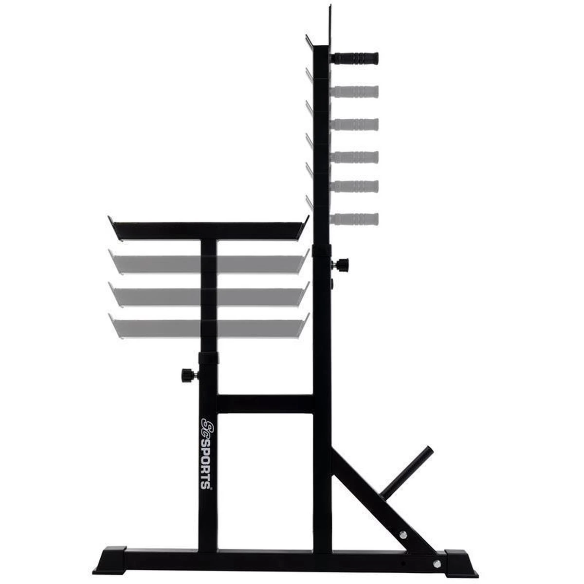 ScSPORTS® Squat Rack - Squat Rek - Verstelbaar - Tot 150 KG Belastbaar - Fitness 8 ScSPORTS® Squat Rack - Squat Rek - Verstelbaar - Tot 150 KG Belastbaar - Fitness - Afbeelding 6